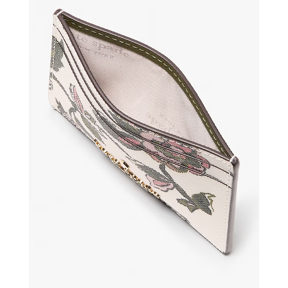[READY STOCK MY] Kate Spade Madison Floral Small Slim Card Holder in Meringue Multi (KL863)