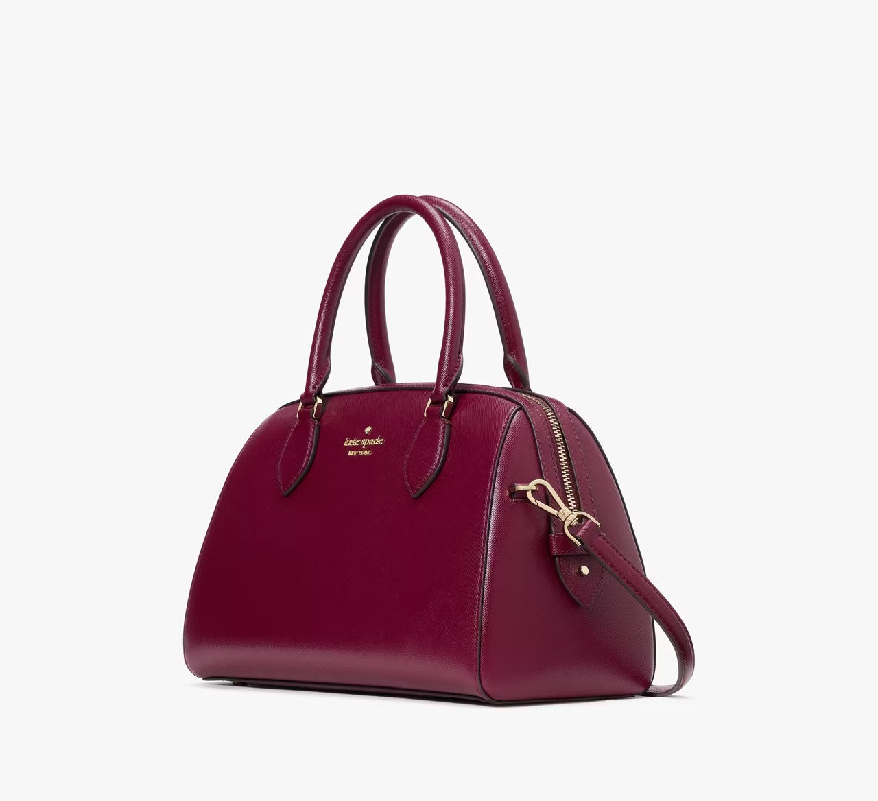 [READY STOCK MY] Kate Spade Madison Large Dolly Duffle Crossbody in Blackberry (KI830)