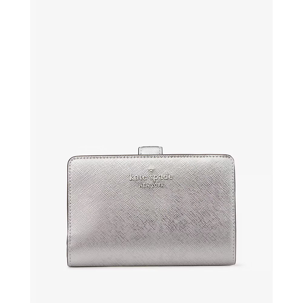 Kate Spade Madison Metallic Medium Compact Bifold Wallet in Lunar Light (KJ039)