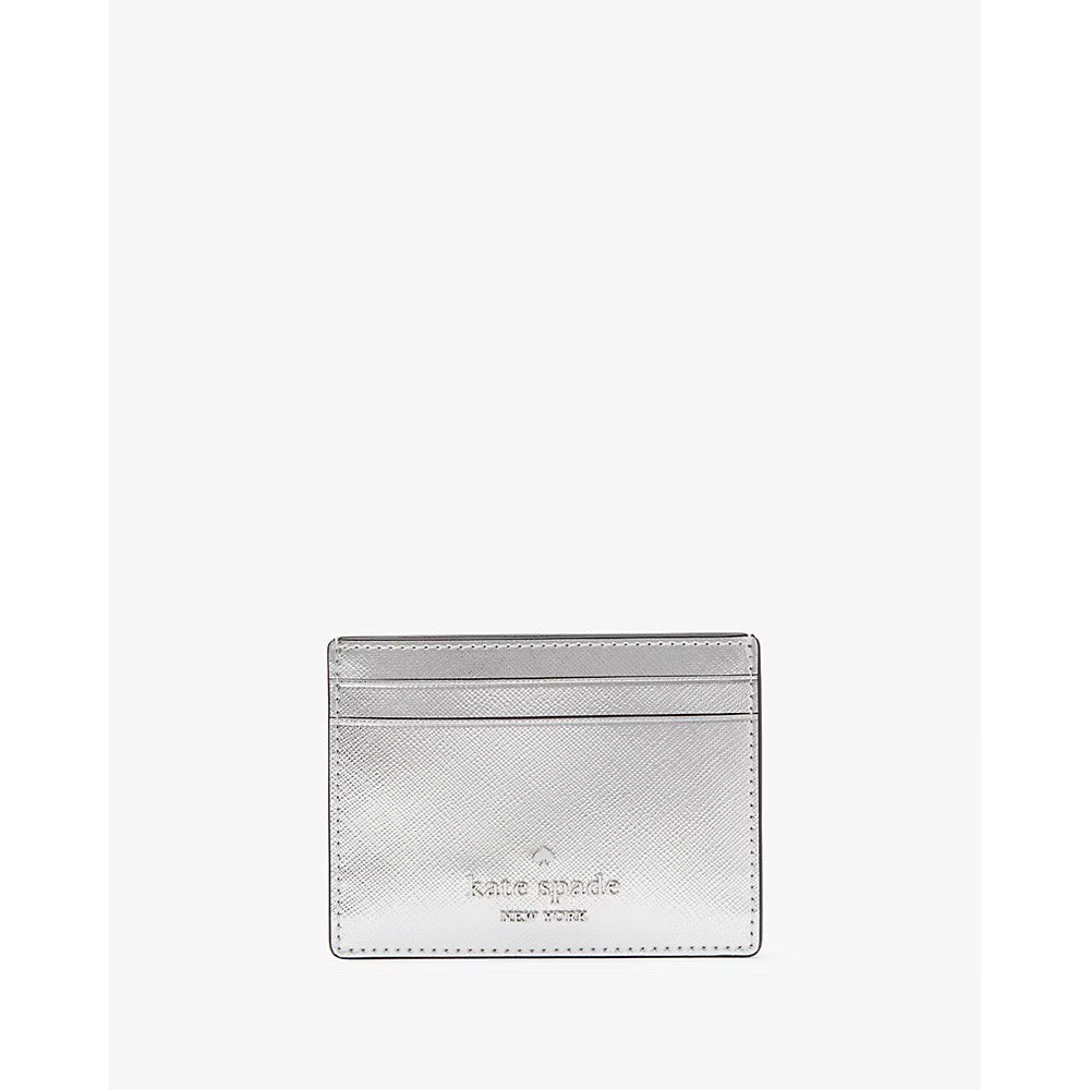 Kate Spade Madison Metallic Small Slim Card Holder in Lunar Light (KJ032)