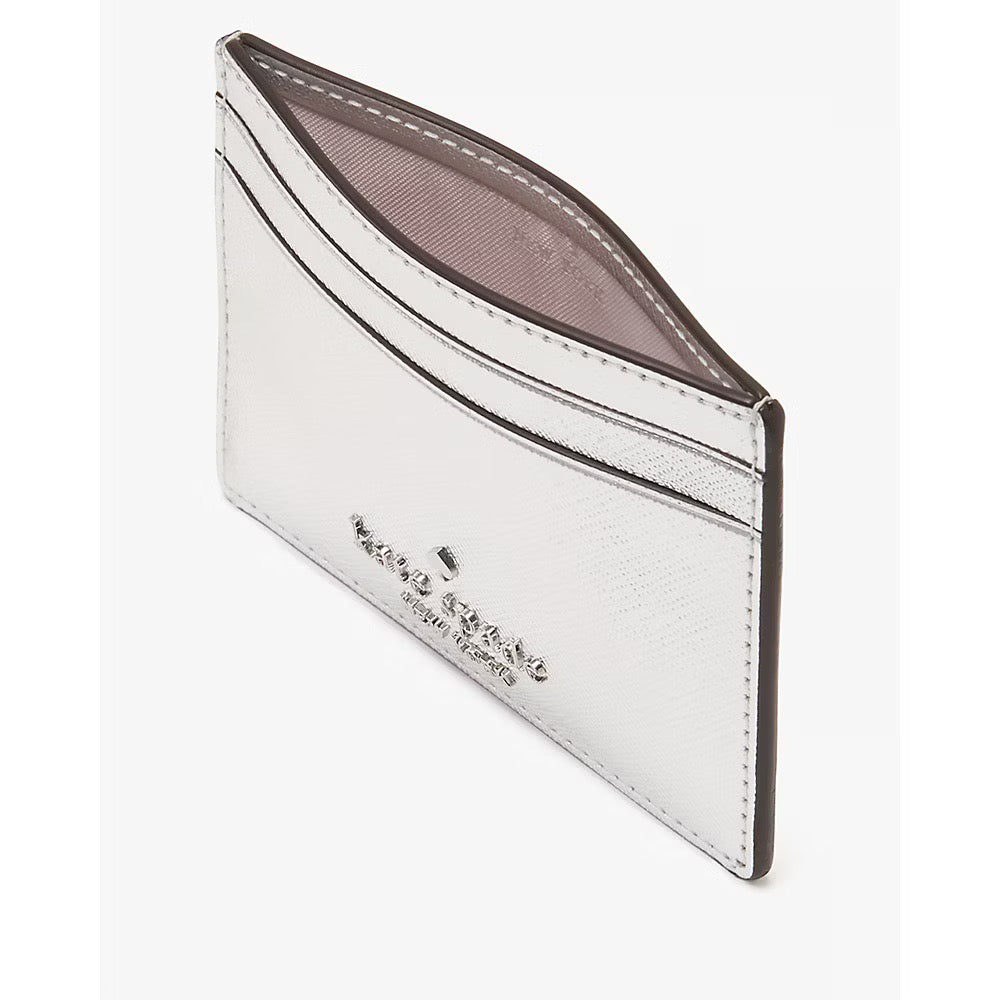 Kate Spade Madison Metallic Small Slim Card Holder in Lunar Light (KJ032)