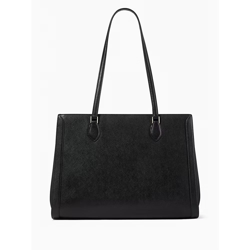 Kate Spade Madison Saffiano East West Leather Laptop Tote in Black (KC434)