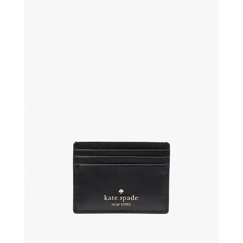 [READY STOCK MY] Kate Spade Madison Saffiano Leather Small Card Case in Black (KC582)
