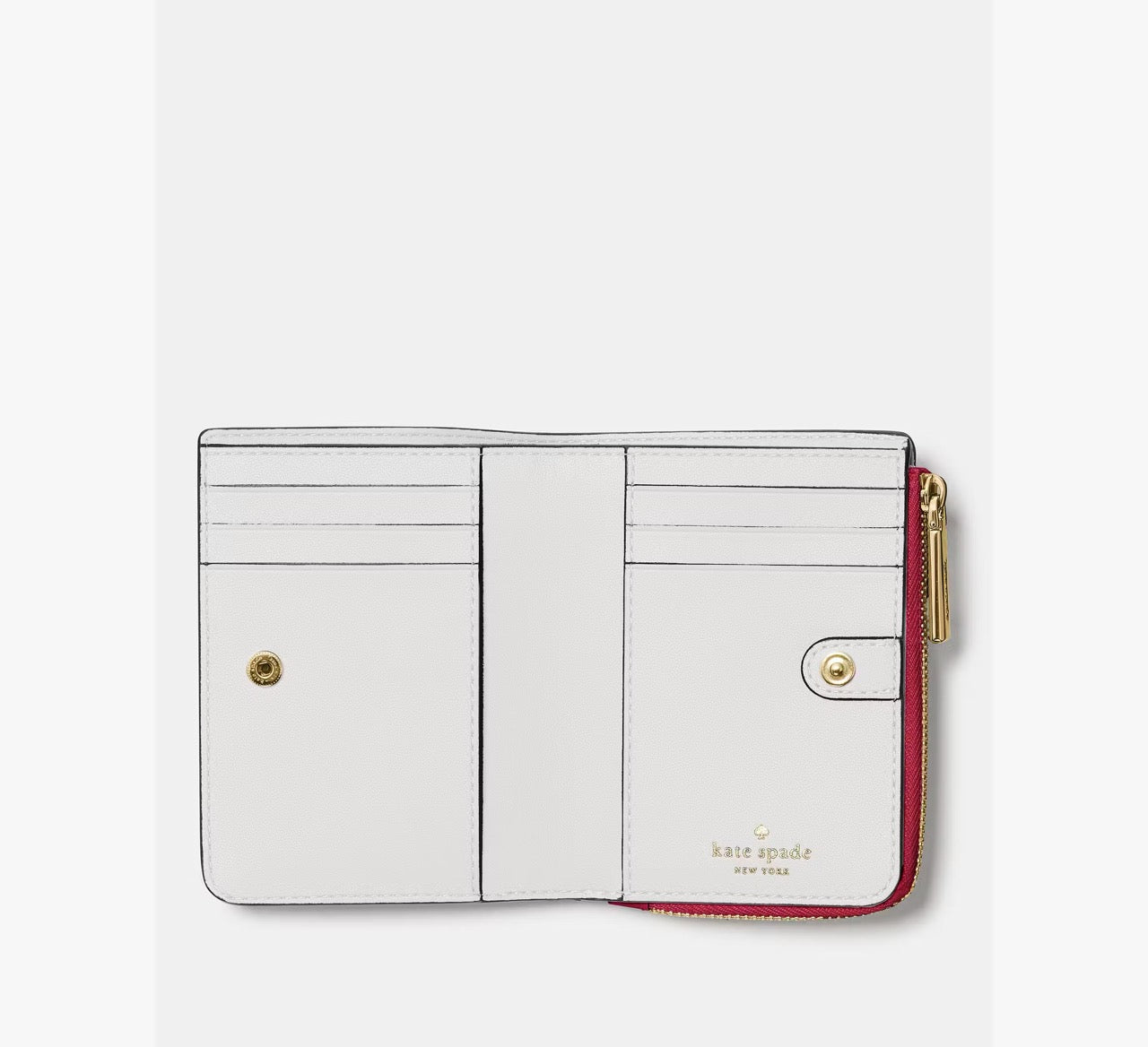 [READY STOCK MY] Kate Spade Madison Small L-Zip Wallet in Red Jam (KN226)