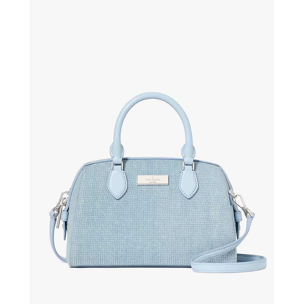 [READY STOCK MY] Kate Spade Madison Studded Denim Small Dolly Duffle in Blue Multi (KK204)