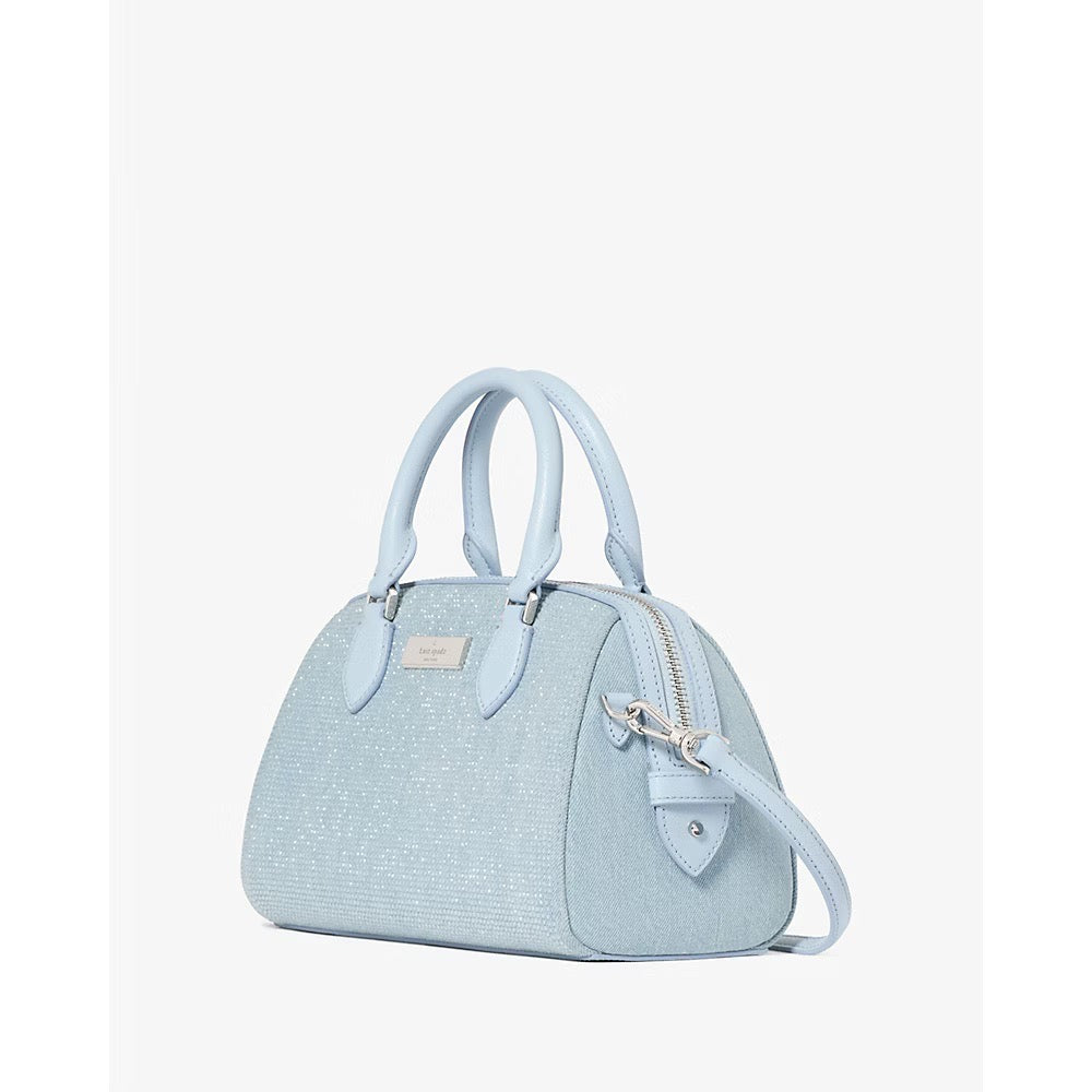 [READY STOCK MY] Kate Spade Madison Studded Denim Small Dolly Duffle in Blue Multi (KK204)
