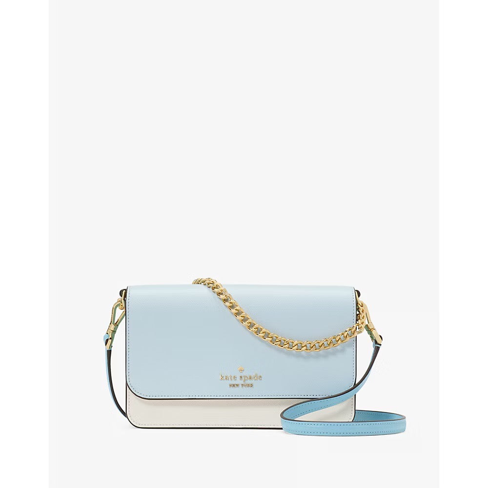 [READY STOCK MY] Kate Spade Madison Willow Mini Flap Crossbody in Crisp Sky Multi (KC517)