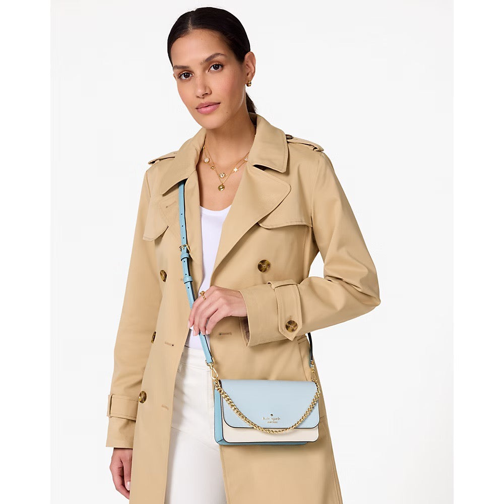 [READY STOCK MY] Kate Spade Madison Willow Mini Flap Crossbody in Crisp Sky Multi (KC517)