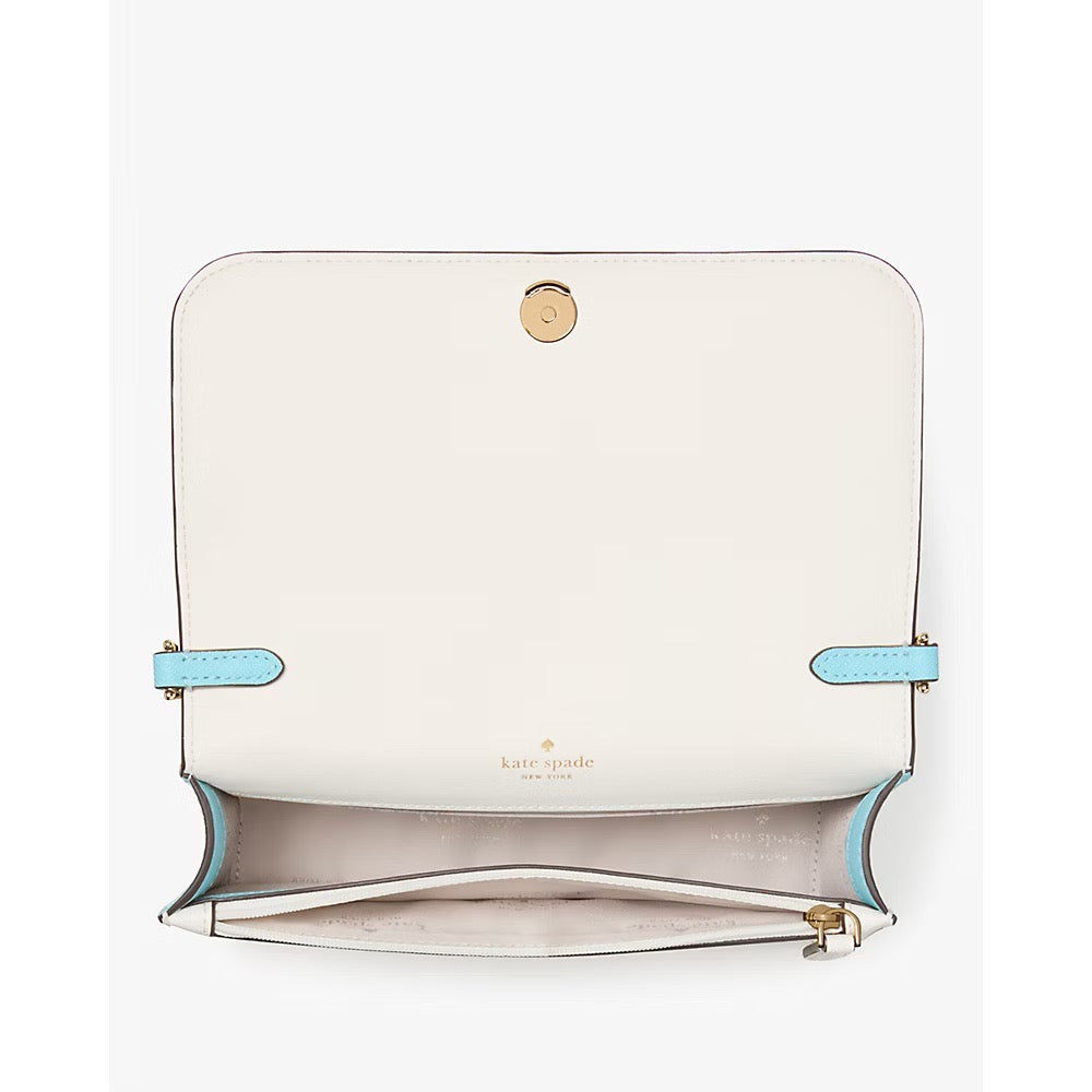 [READY STOCK MY] Kate Spade Madison Willow Mini Flap Crossbody in Crisp Sky Multi (KC517)
