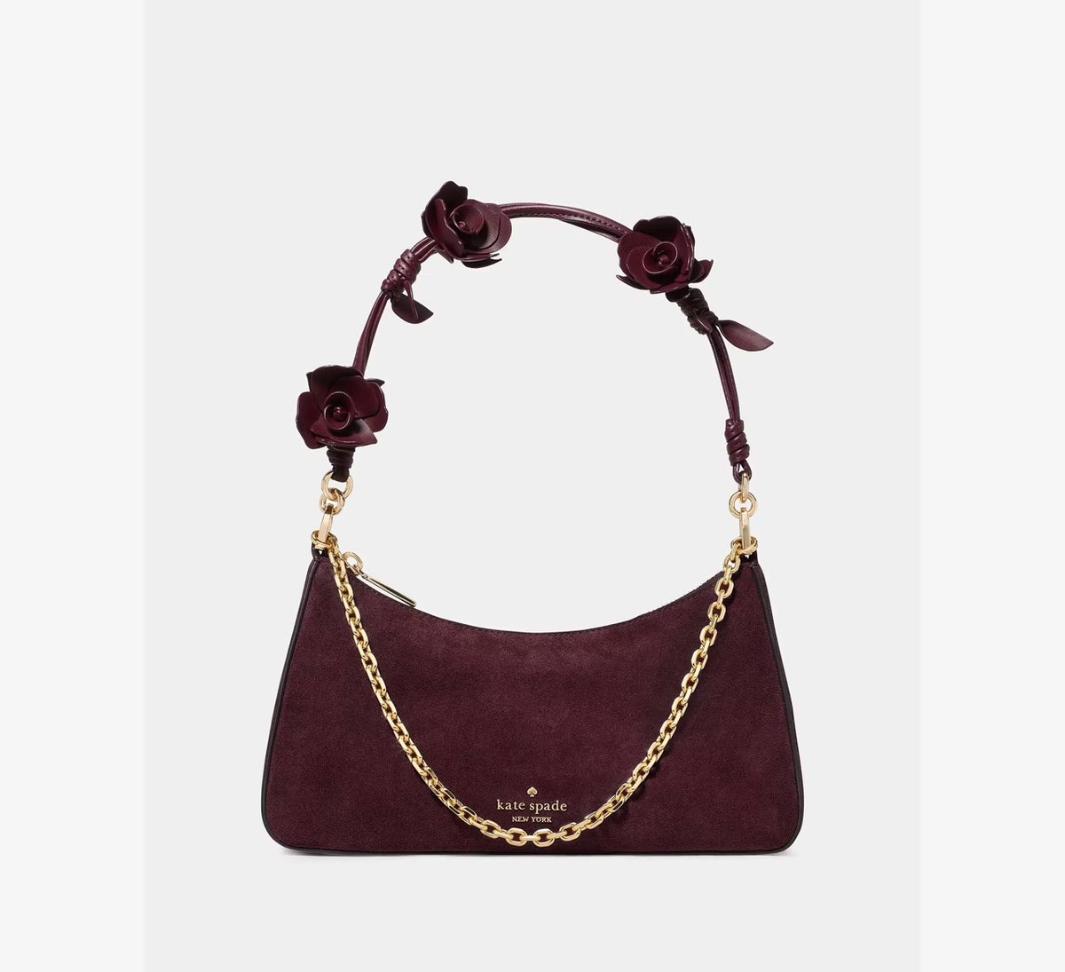 [READY STOCK MY] Kate Spade Margot Floral Handle Shoulder Bag in Grenache (KP640)