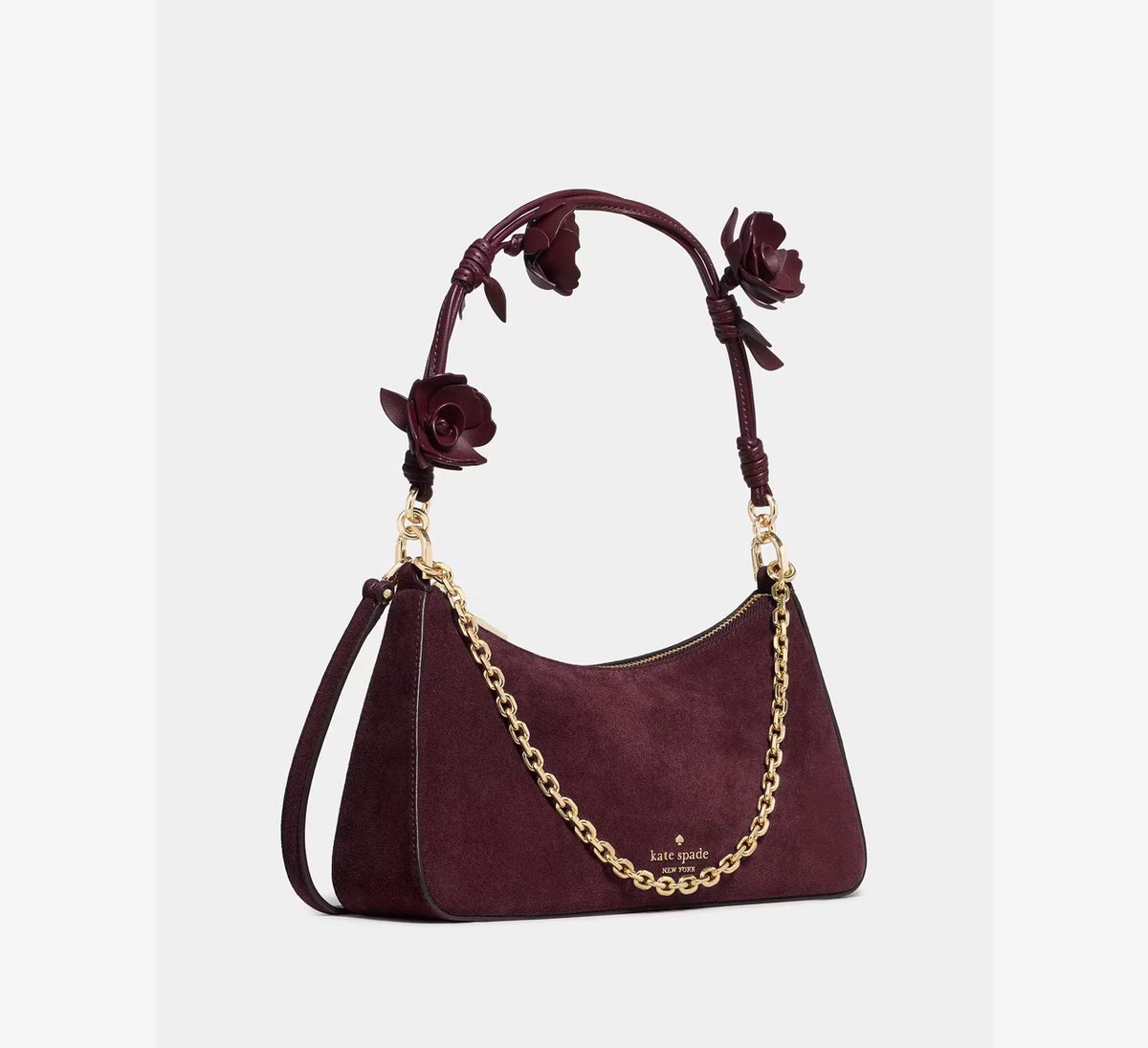 [READY STOCK MY] Kate Spade Margot Floral Handle Shoulder Bag in Grenache (KP640)