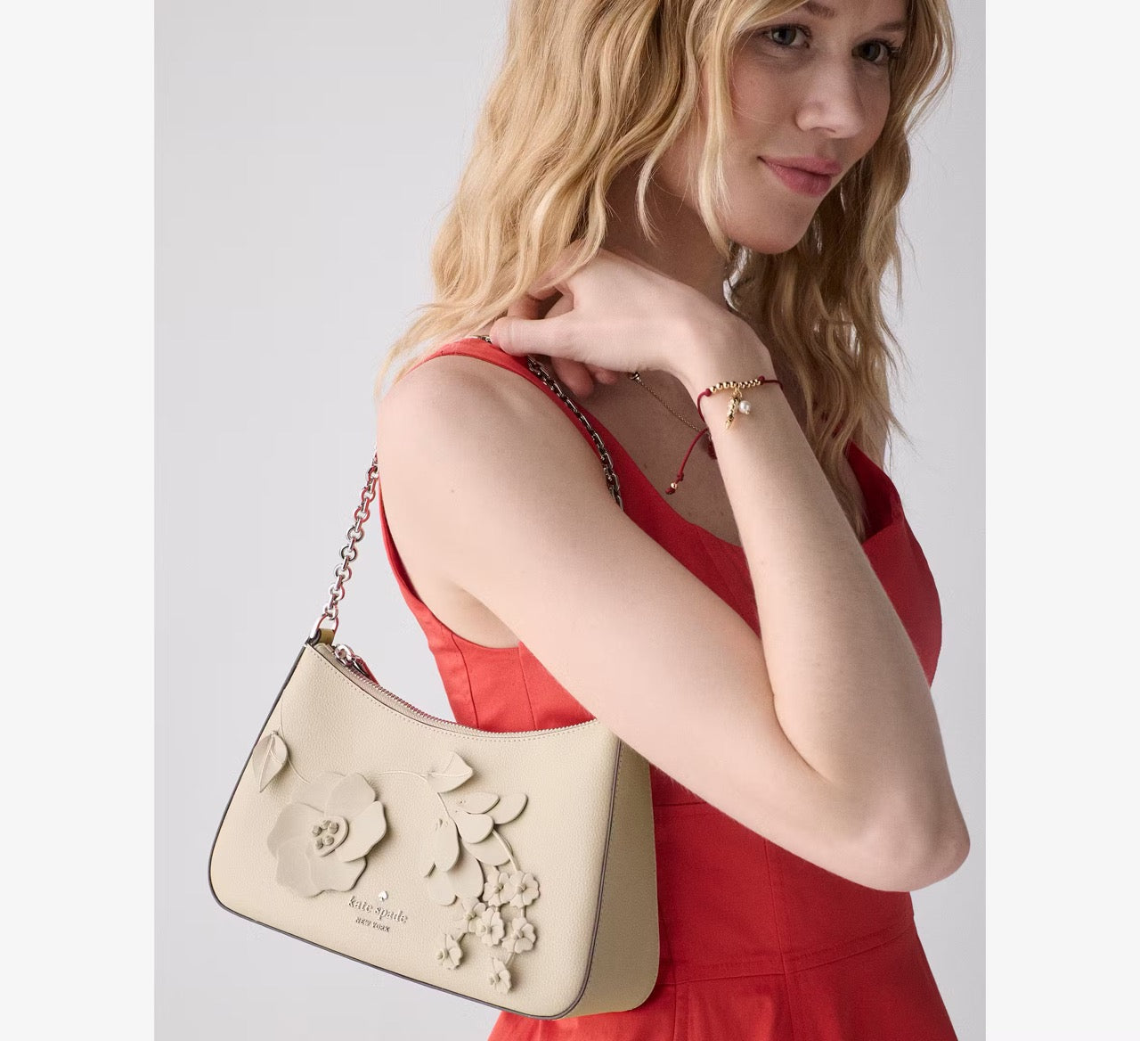 [INCOMING ETA 30 DAYS] Kate Spade Margot Floral Shoulder Bag in Milk Glass Multi (KP055)
