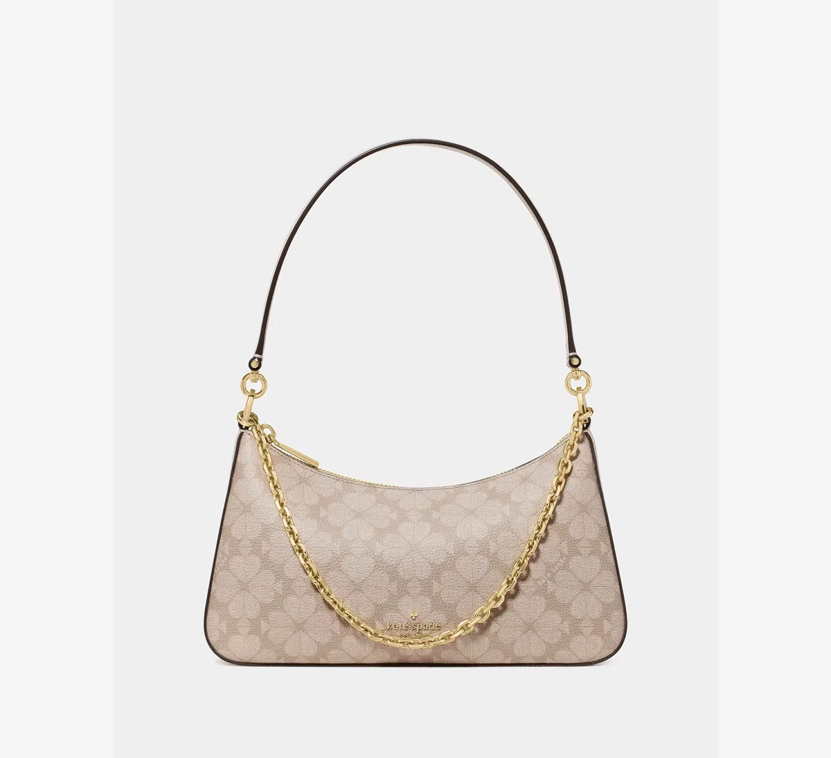 [READY STOCK MY] Kate Spade Margot Spade Flower Coated Canvas Shoulder Bag in Moondust Multi (KP332)