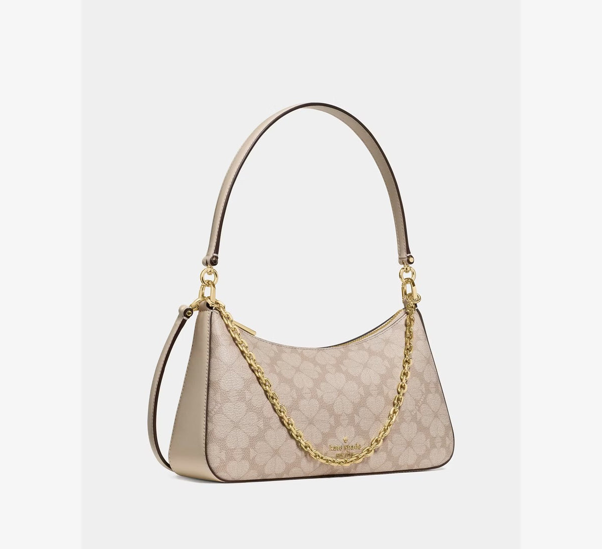 [READY STOCK MY] Kate Spade Margot Spade Flower Coated Canvas Shoulder Bag in Moondust Multi (KP332)
