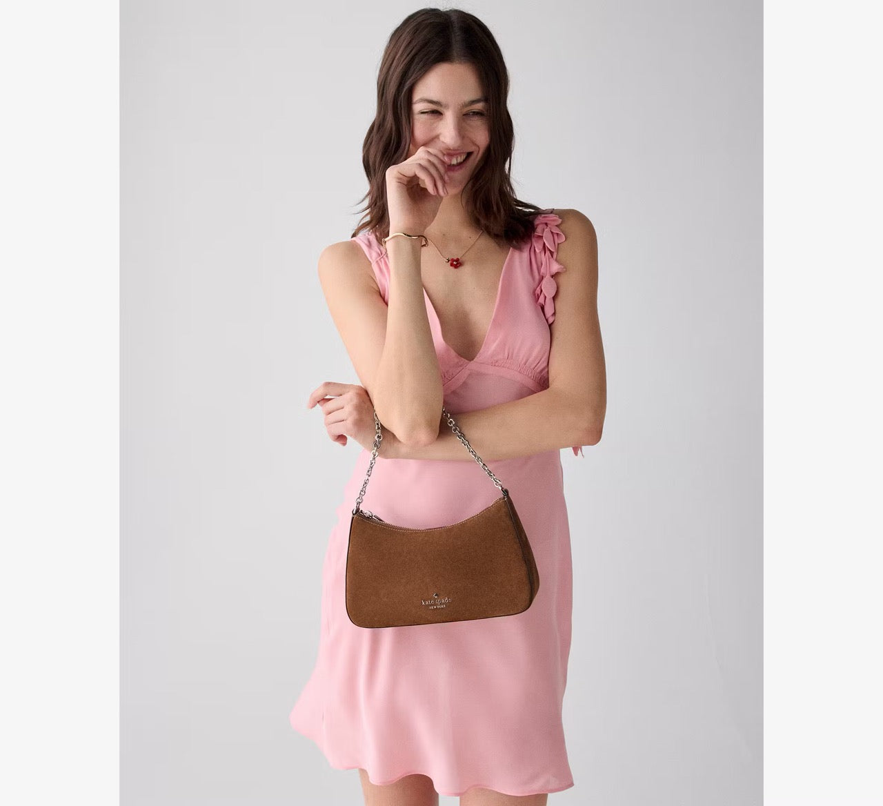 [INCOMING ETA 30 DAYS] Kate Spade Margot Suede Crossbody Bag in Warm Gingerbread (KP042)