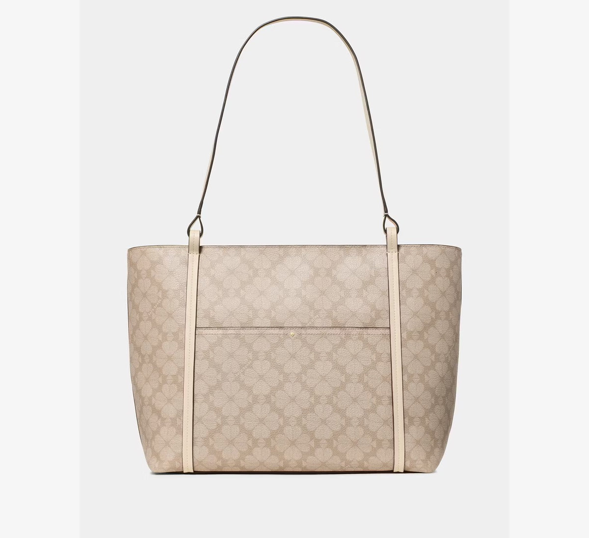 [WEB EXCLUSIVE][READY STOCK MY] Kate Spade Marlowe Spade Flower Coated Canvas Tote Bag in Dark Beige Moon Dust (KP265)