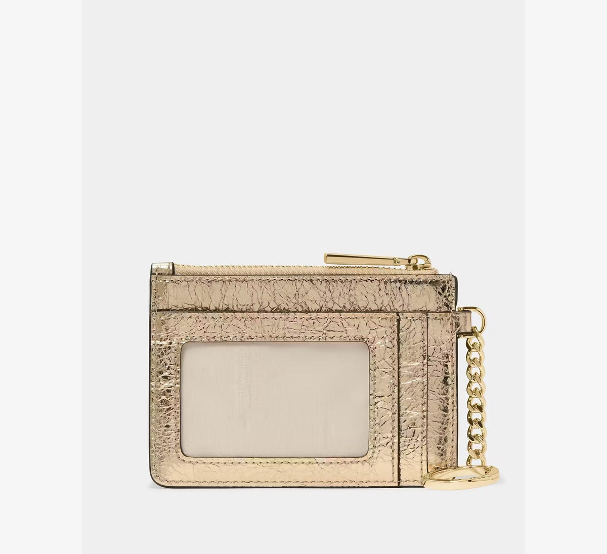 [READY STOCK MY] Kate Spade Metallic Key Ring Card Holder in Gold (KP350)