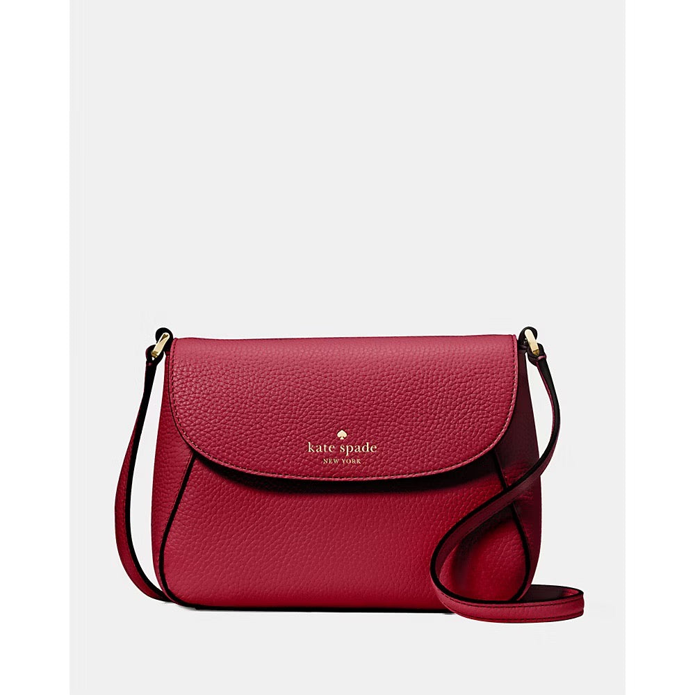 [READY STOCK MY] Kate Spade Monica Mini Flap Crossbody Bag in Red Jam (KF364)