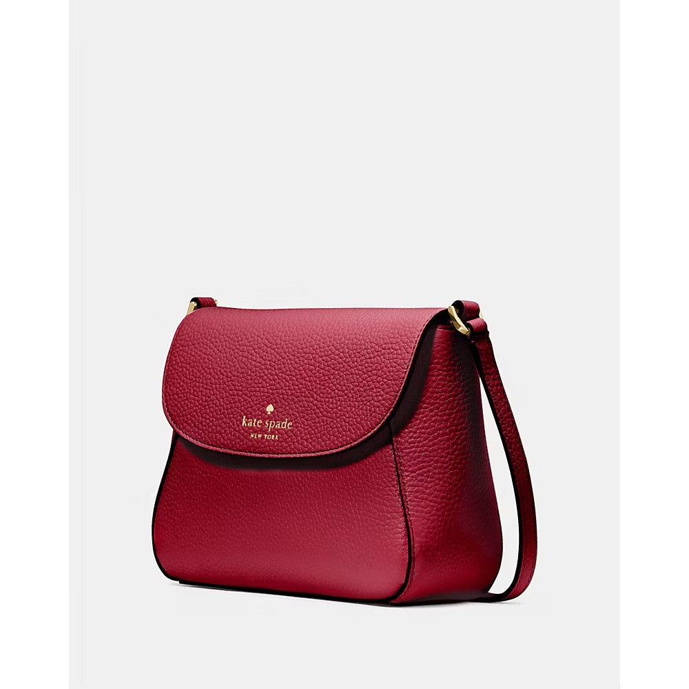 [READY STOCK MY] Kate Spade Monica Mini Flap Crossbody Bag in Red Jam (KF364)