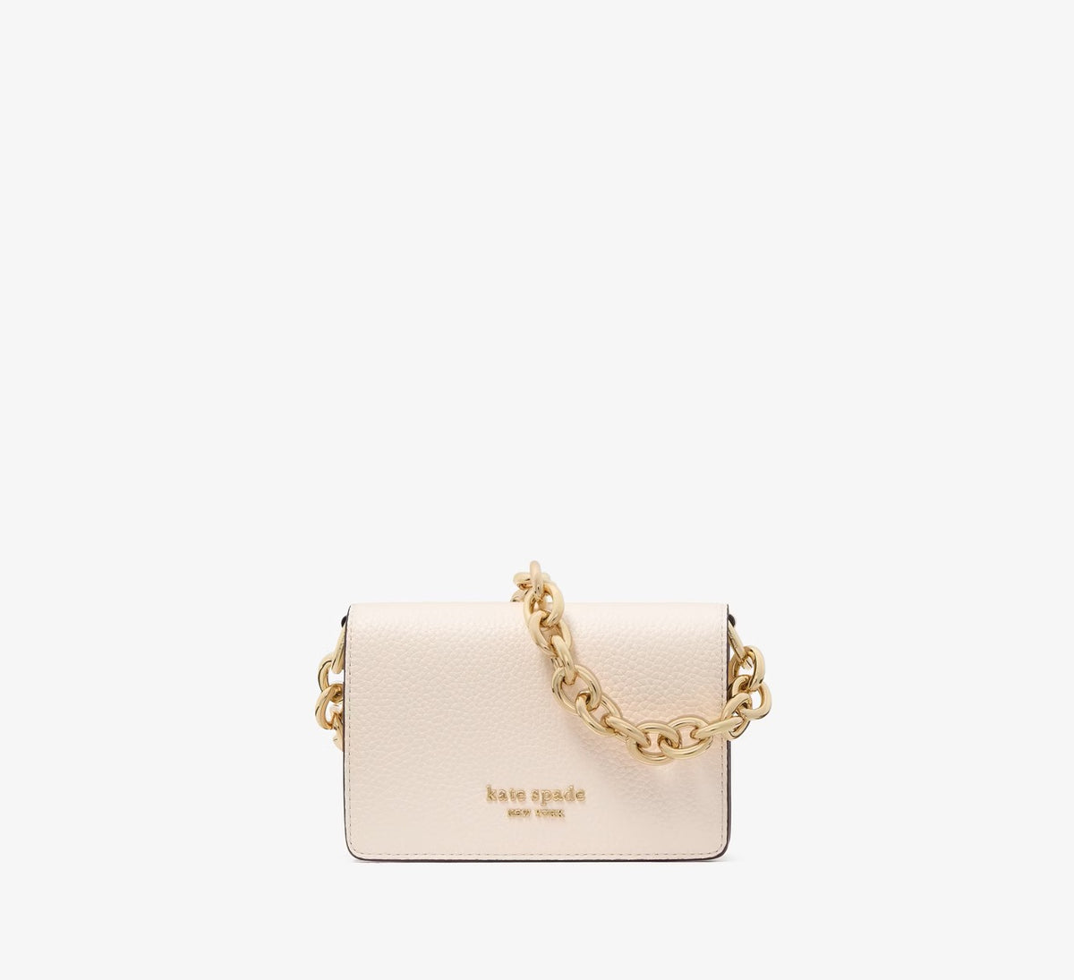 [WEB EXCLUSIVE][READY STOCK MY] Kate Spade Natasha Chain Card Case Crossbody in Parchment (KK566)