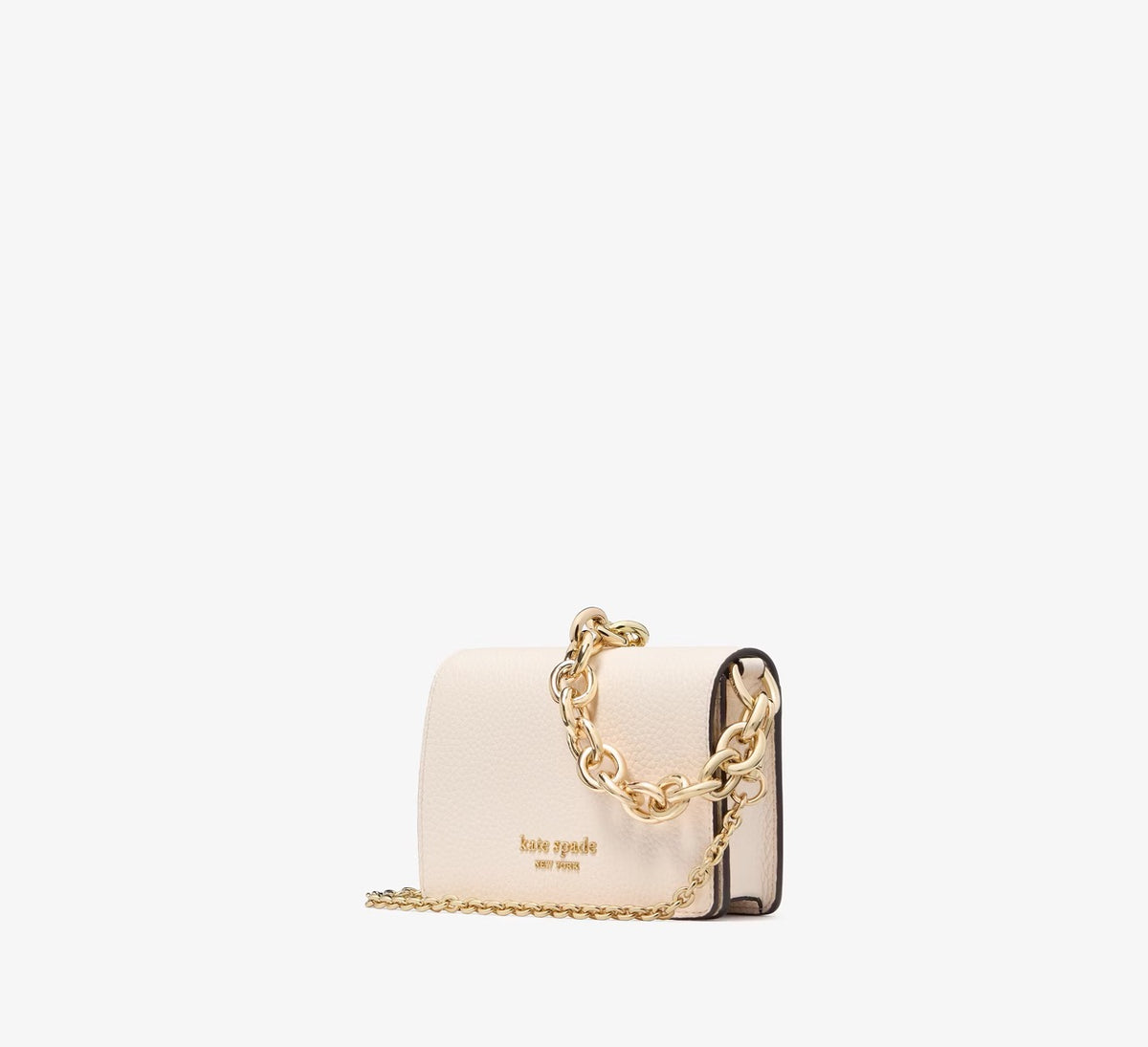 [WEB EXCLUSIVE][READY STOCK MY] Kate Spade Natasha Chain Card Case Crossbody in Parchment (KK566)
