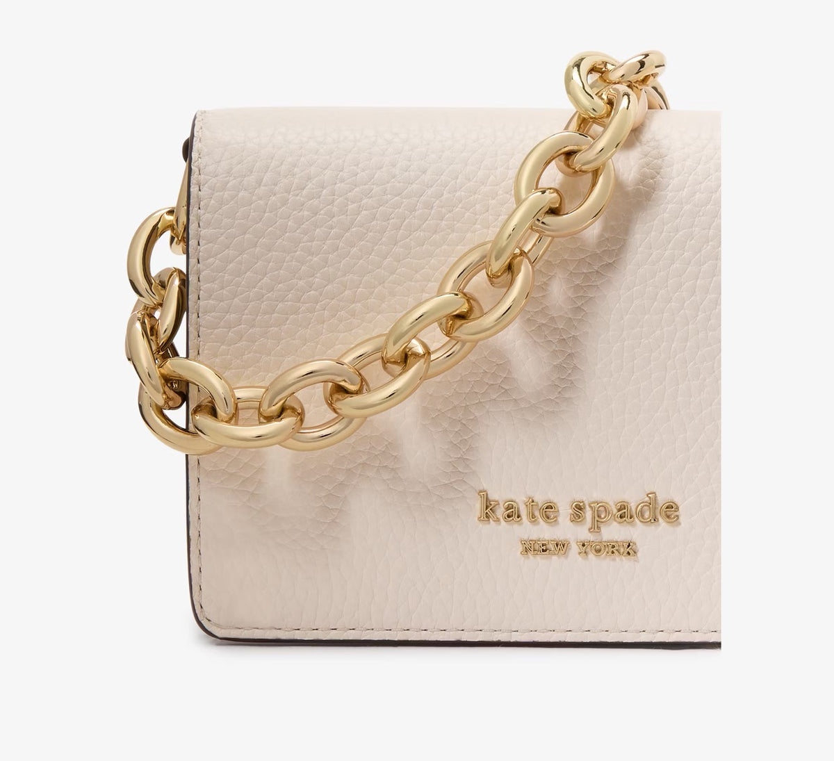 [WEB EXCLUSIVE][READY STOCK MY] Kate Spade Natasha Chain Card Case Crossbody in Parchment (KK566)