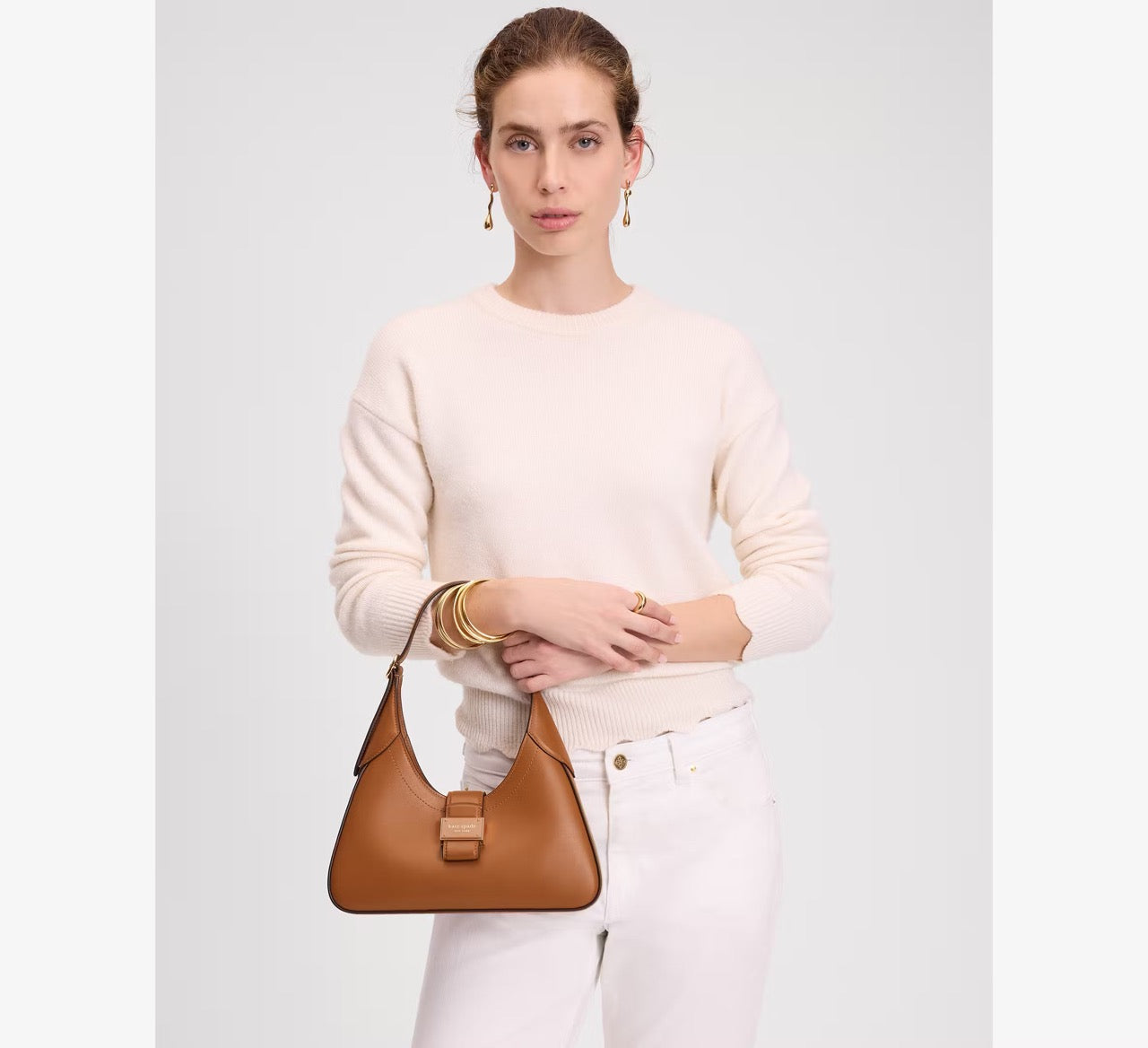 [READY STOCK MY] Kate Spade Nouveau Small Shoulder Bag in Cavern Clay (KL542)