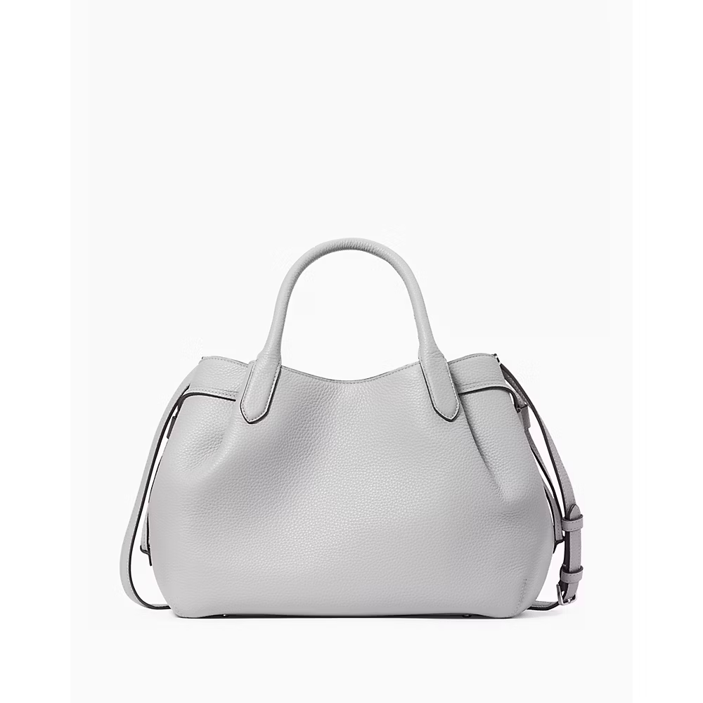 Kate Spade Pebbled Leather Dumpling Large Satchel in Mountain Grey (K8134)