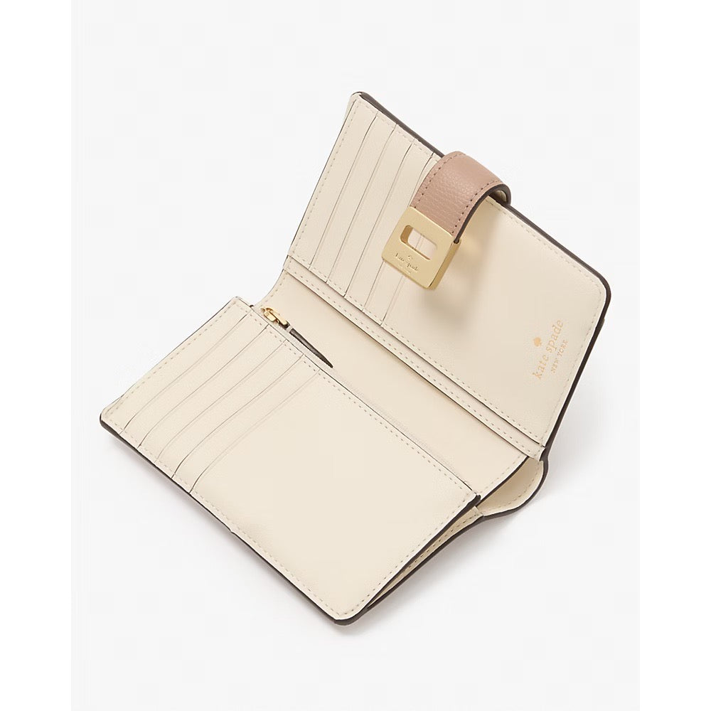[INCOMING ETA 30 DAYS] Kate Spade Phoebe Turnlock Medium Wallet in Toasted Hazelnut (KK246)