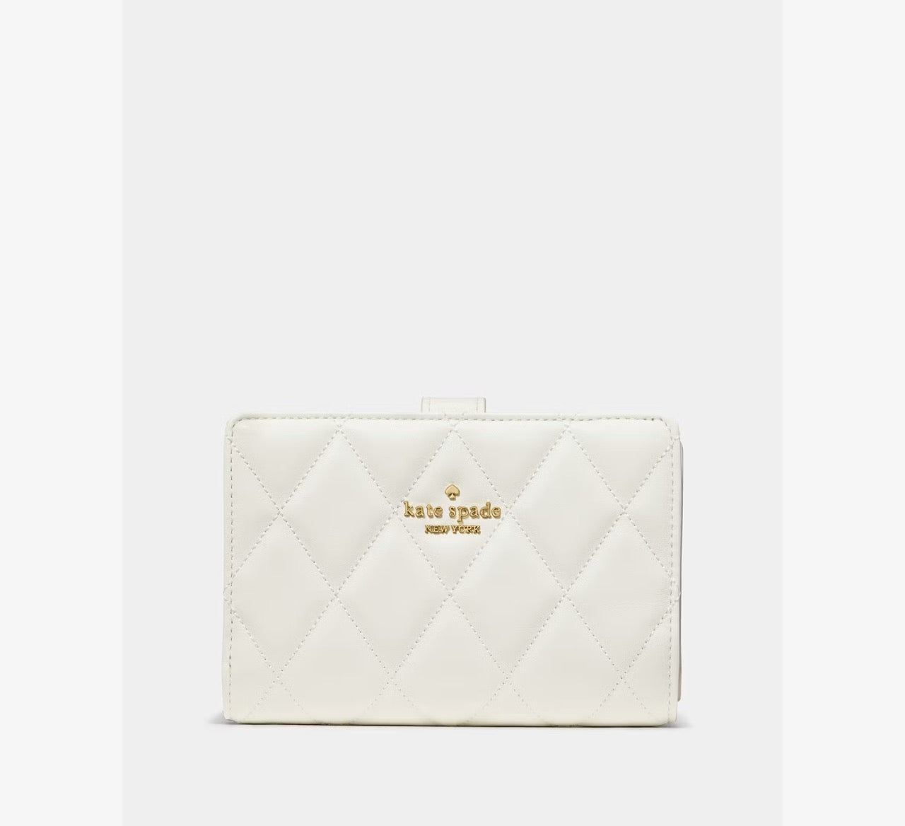 [WEB EXCLUSIVE][READY STOCK MY] Kate Spade Quilted Medium Bifold Wallet in Meringue (KN755)