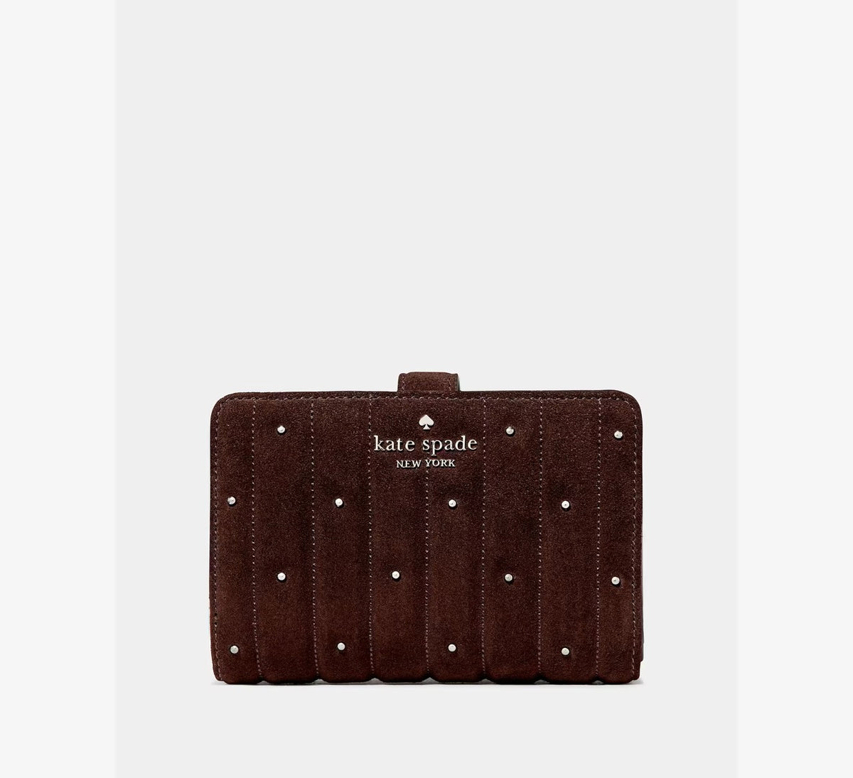 [INCOMING ETA 30 DAYS] Kate Spade Quilted Suede Medium Bifold Wallet in Hot Fudge (KP299)