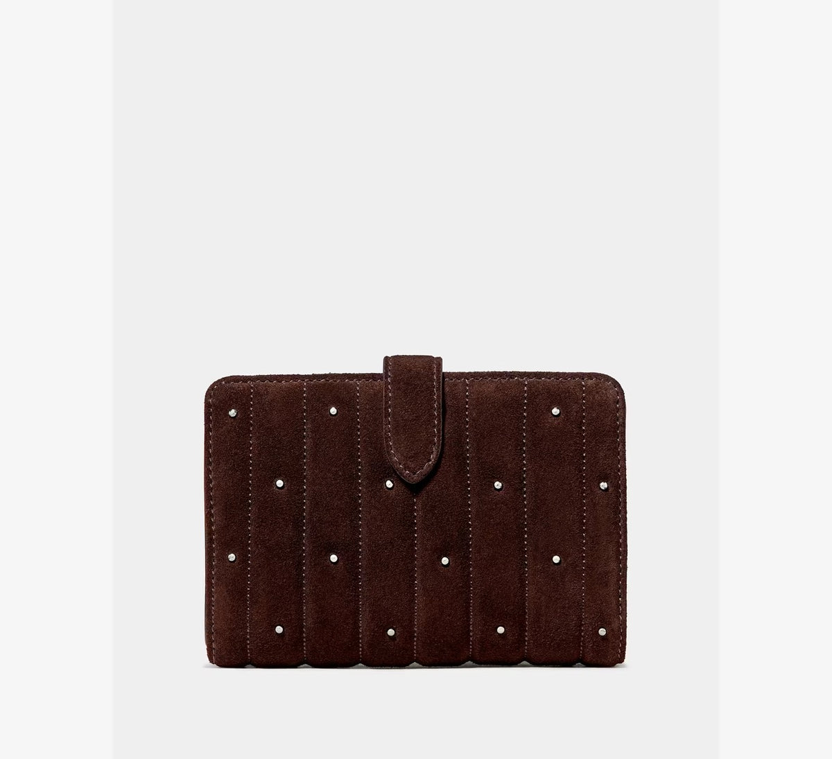 [INCOMING ETA 30 DAYS] Kate Spade Quilted Suede Medium Bifold Wallet in Hot Fudge (KP299)
