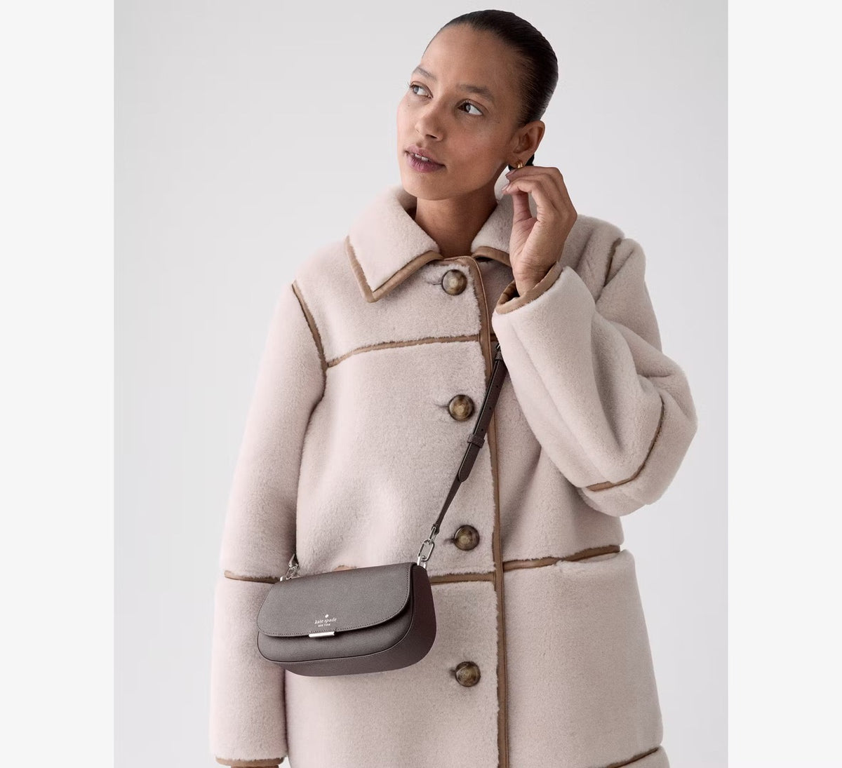 [INCOMING ETA 30 DAYS] Kate Spade Quinn Mini Crossbody Bag in Hot Fudge (KP175)