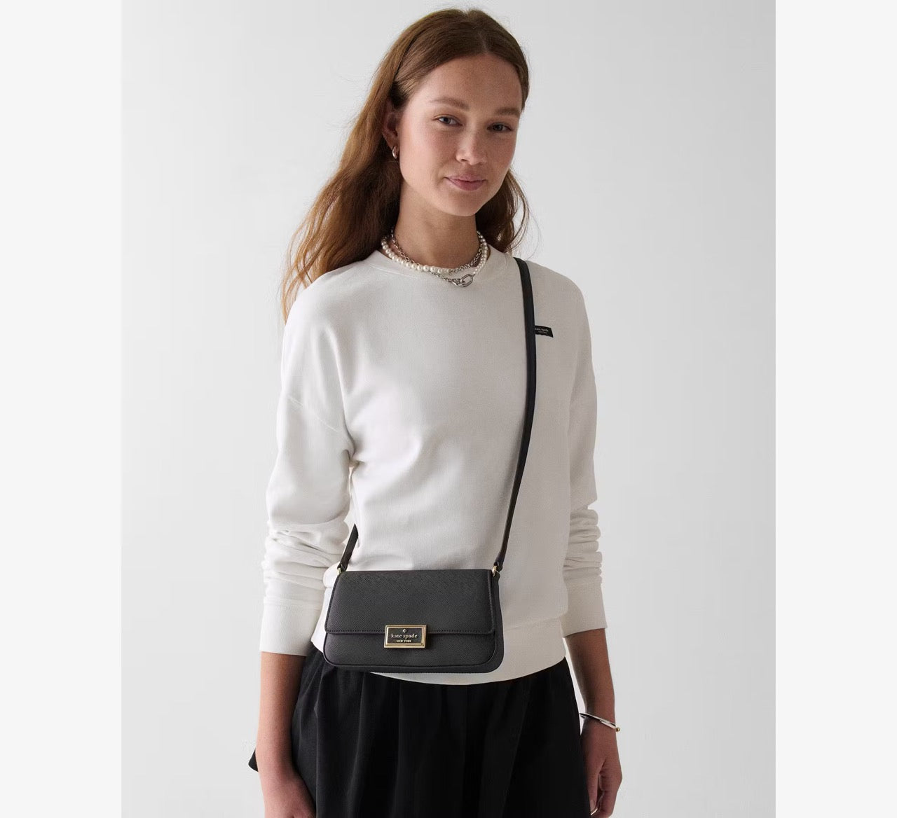 [WEB EXCLUSIVE][READY STOCK MY] Kate Spade Reegan Mini Flap Crossbody In Black (KM532)