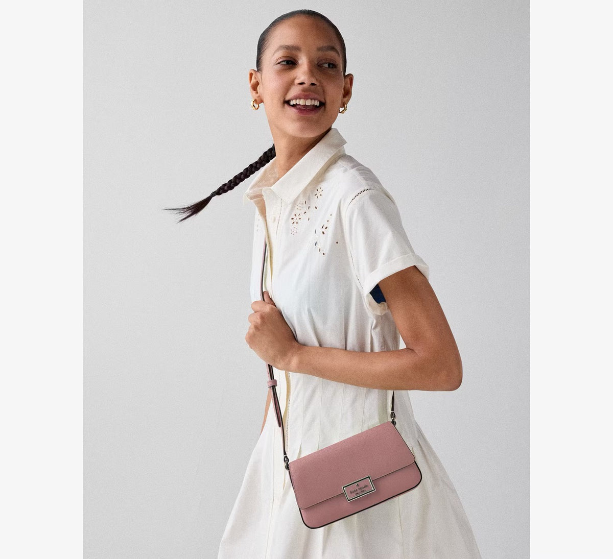 [INCOMING ETA 30 DAYS] Kate Spade Reegan Mini Flap Crossbody In Dusk Rose (KM532)