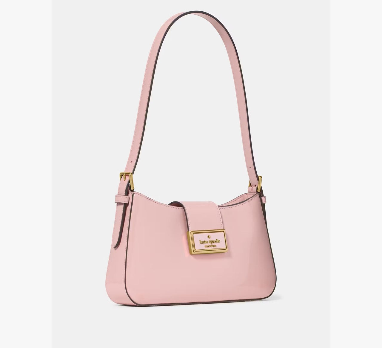 [READY STOCK MY] Kate Spade Reegan Patent Fabric Small Shoulder Bag in Tutu Pink (KF530)