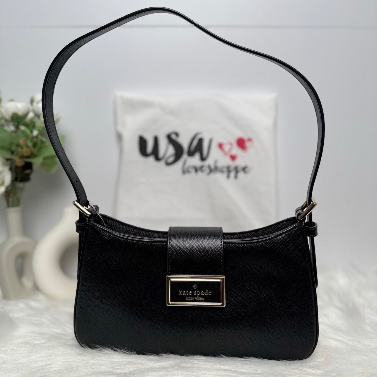 [DEFECT] Kate Spade Reegan Small Shoulder Bag in Black (KG185)