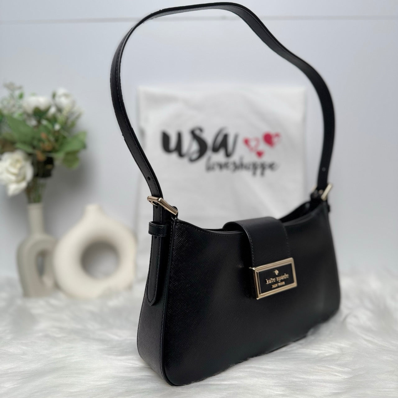 [DEFECT] Kate Spade Reegan Small Shoulder Bag in Black (KG185)