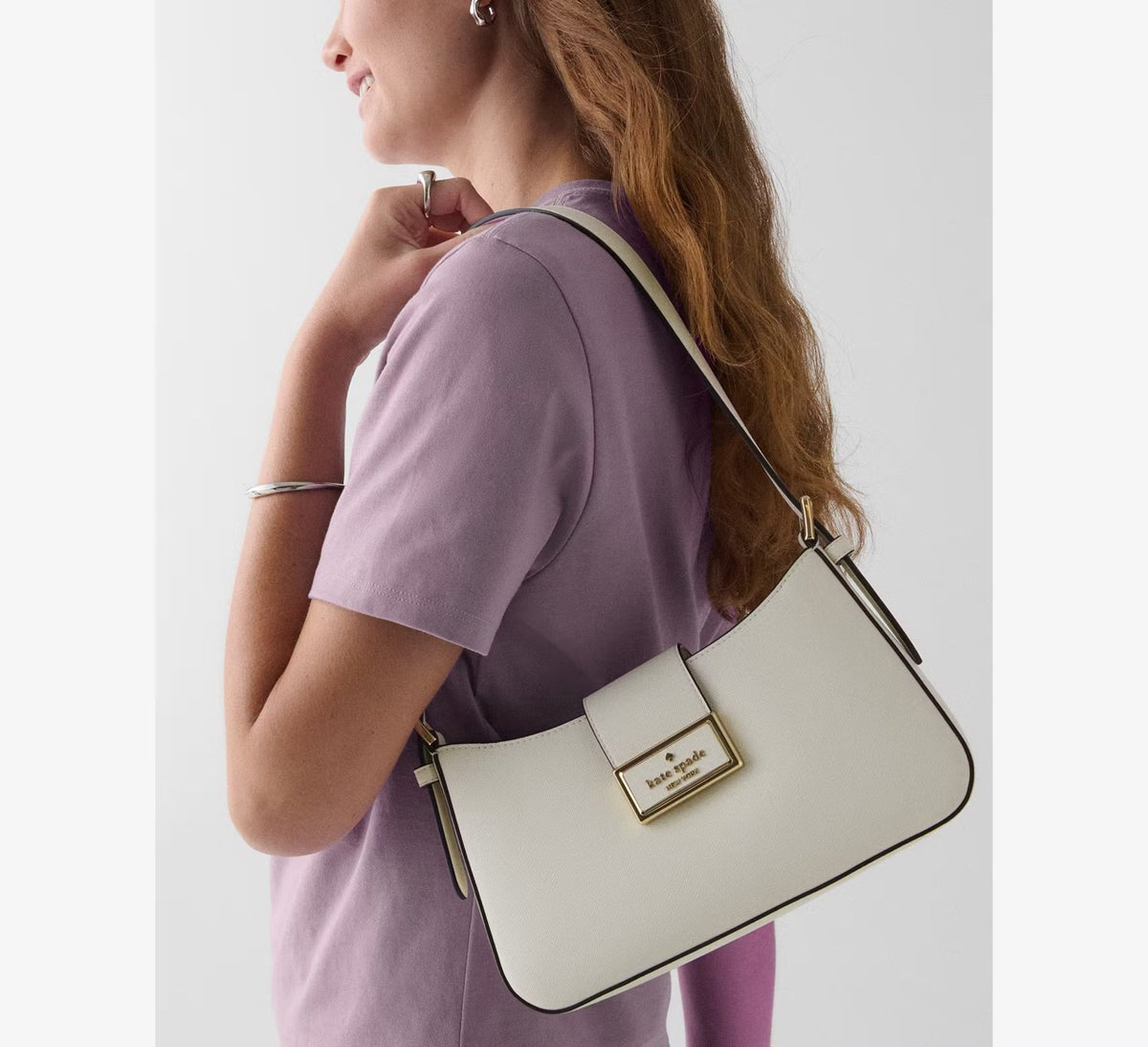 [READY STOCK MY] Kate Spade Reegan Small Shoulder Bag in Meringue (KM642)