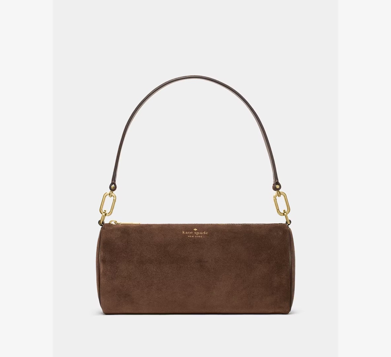 [READY STOCK MY] Kate Spade Roulette Suede Medium Shoulder Bag in Hot Fudge (KM699)