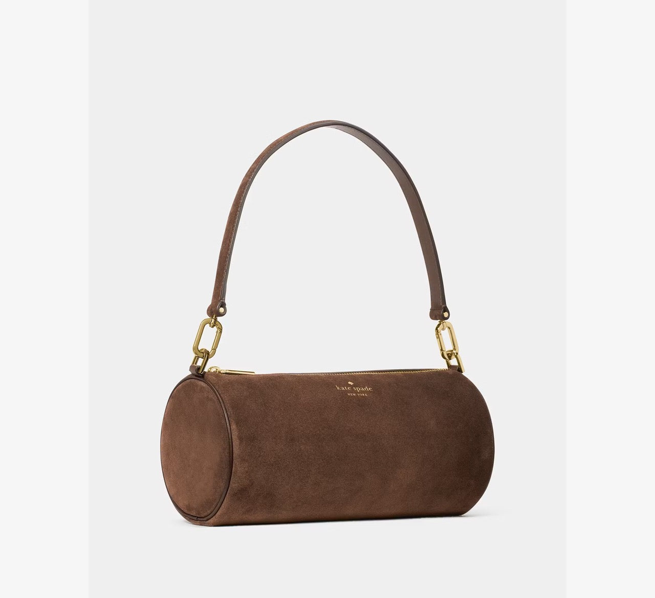 [READY STOCK MY] Kate Spade Roulette Suede Medium Shoulder Bag in Hot Fudge (KM699)