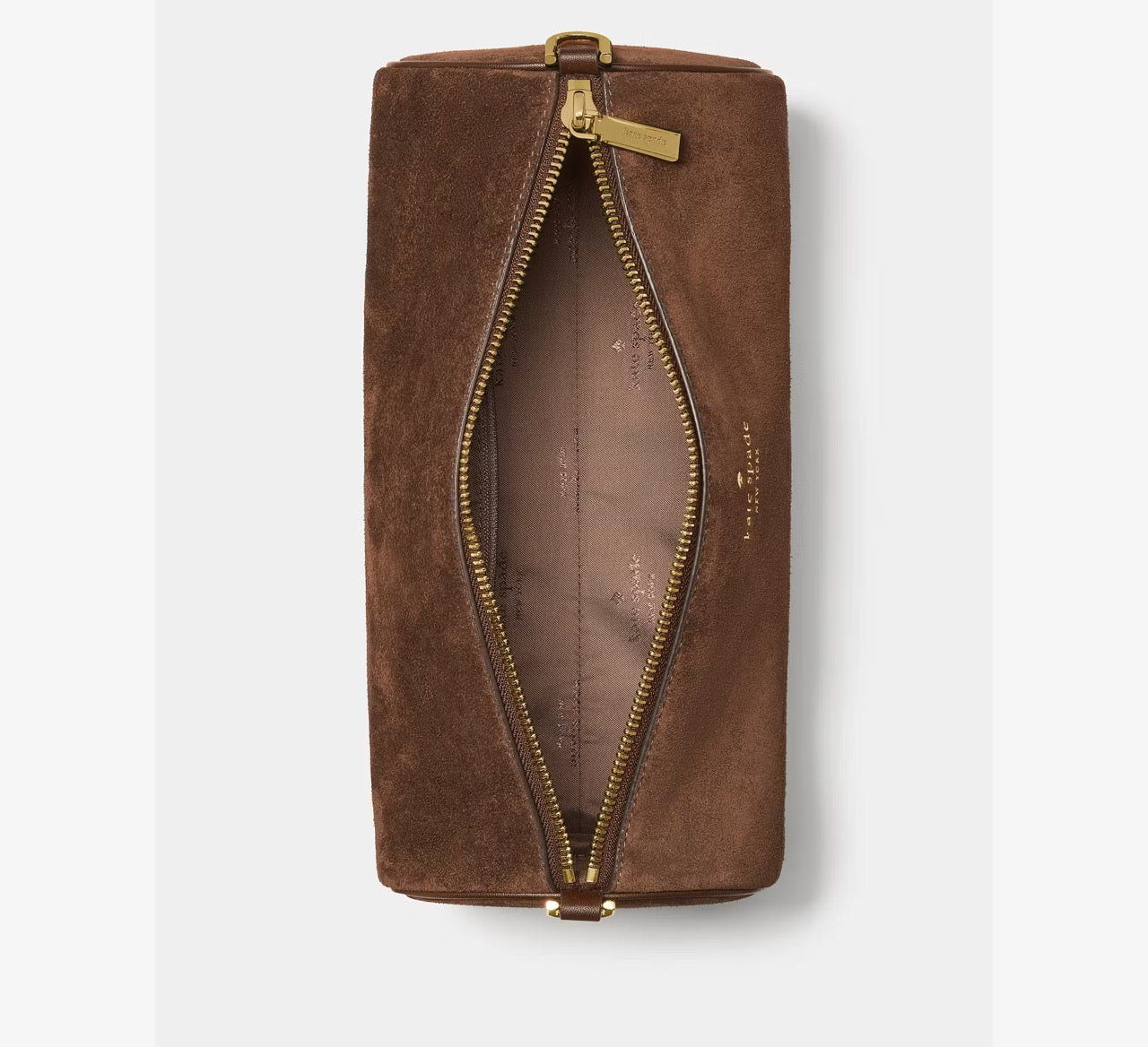 [READY STOCK MY] Kate Spade Roulette Suede Medium Shoulder Bag in Hot Fudge (KM699)