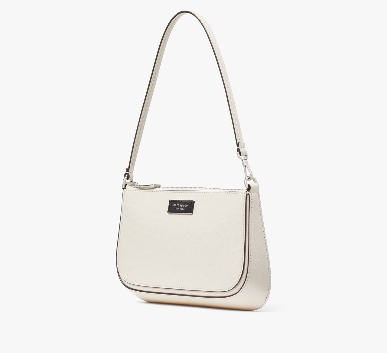 [INCOMING ETA 30 DAYS] Kate Spade Sam Icon Shiny Mini Pochette in Parchment (KG860)