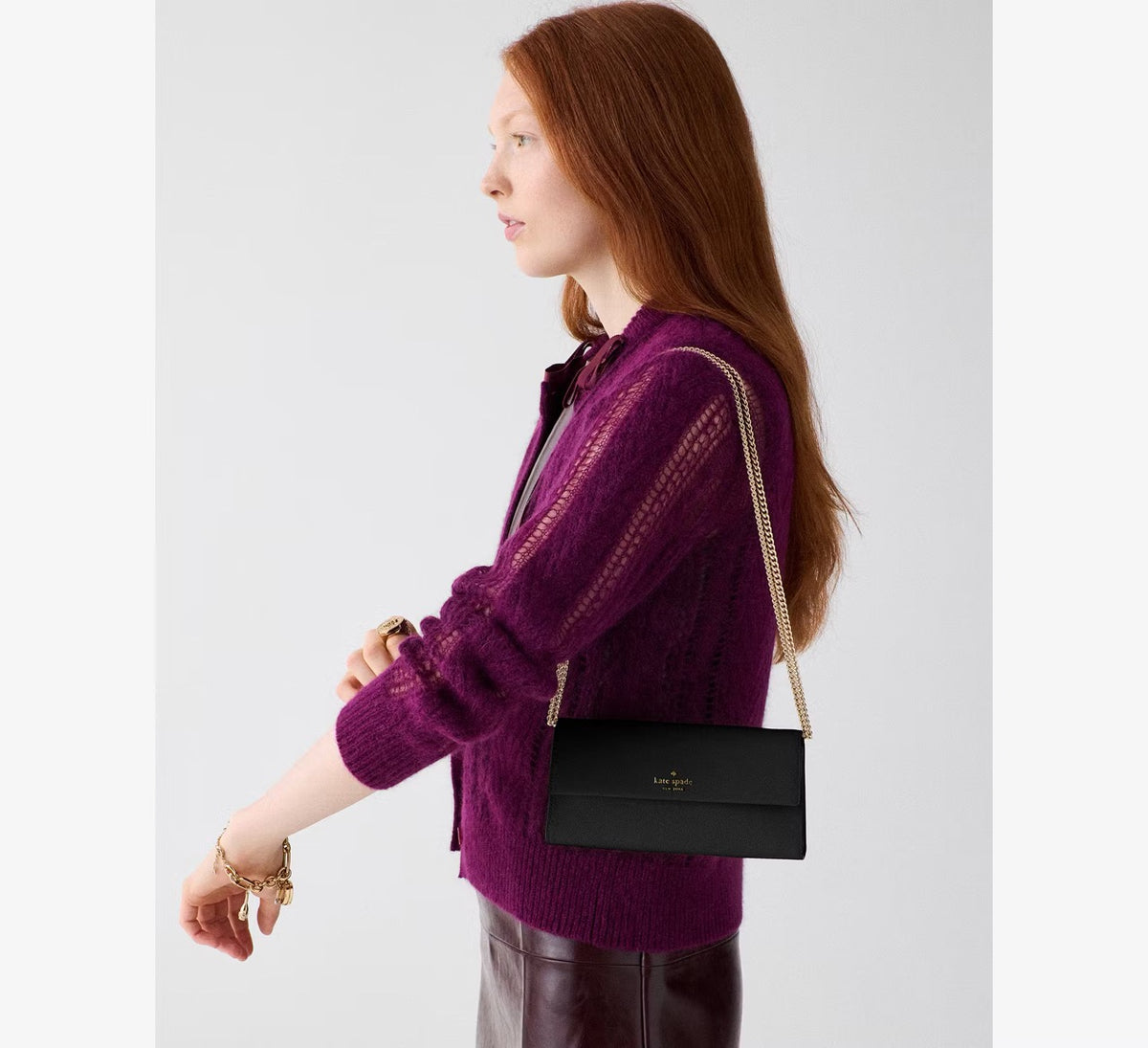 [INCOMING ETA 30 DAYS] Kate Spade Scarlett Wallet On Chain in Black (KP359)