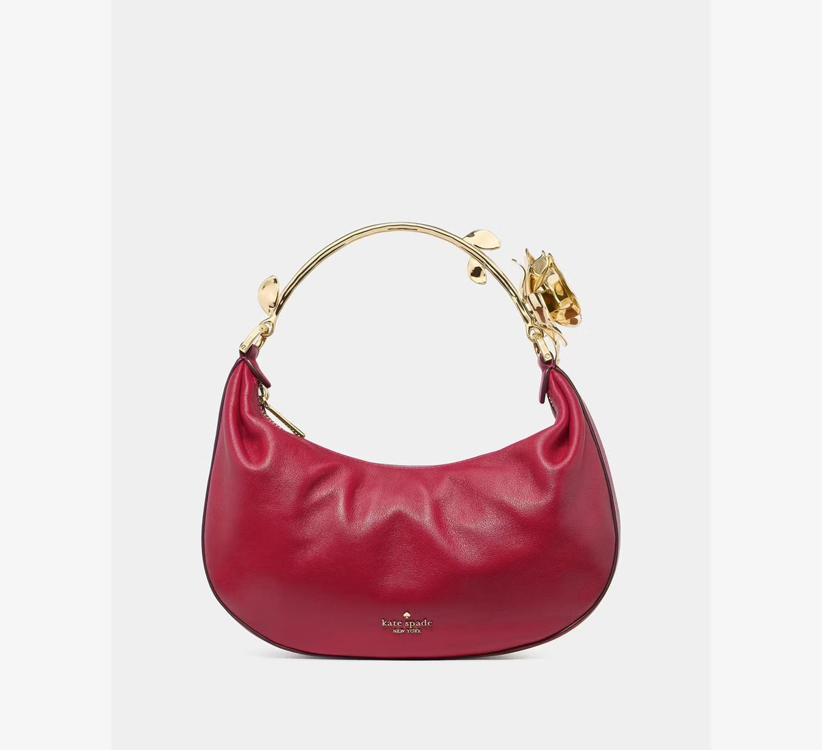 [WEB EXCLUSIVE][READY STOCK MY] Kate Spade Selene Metal Floral Handle Bag in Red Jam (KP884)