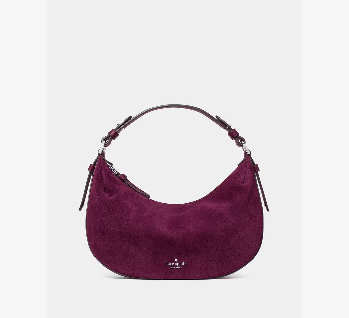 [READY STOCK MY] Kate Spade Selene Suede Shoulder Bag in Deep Cherry (KP282)