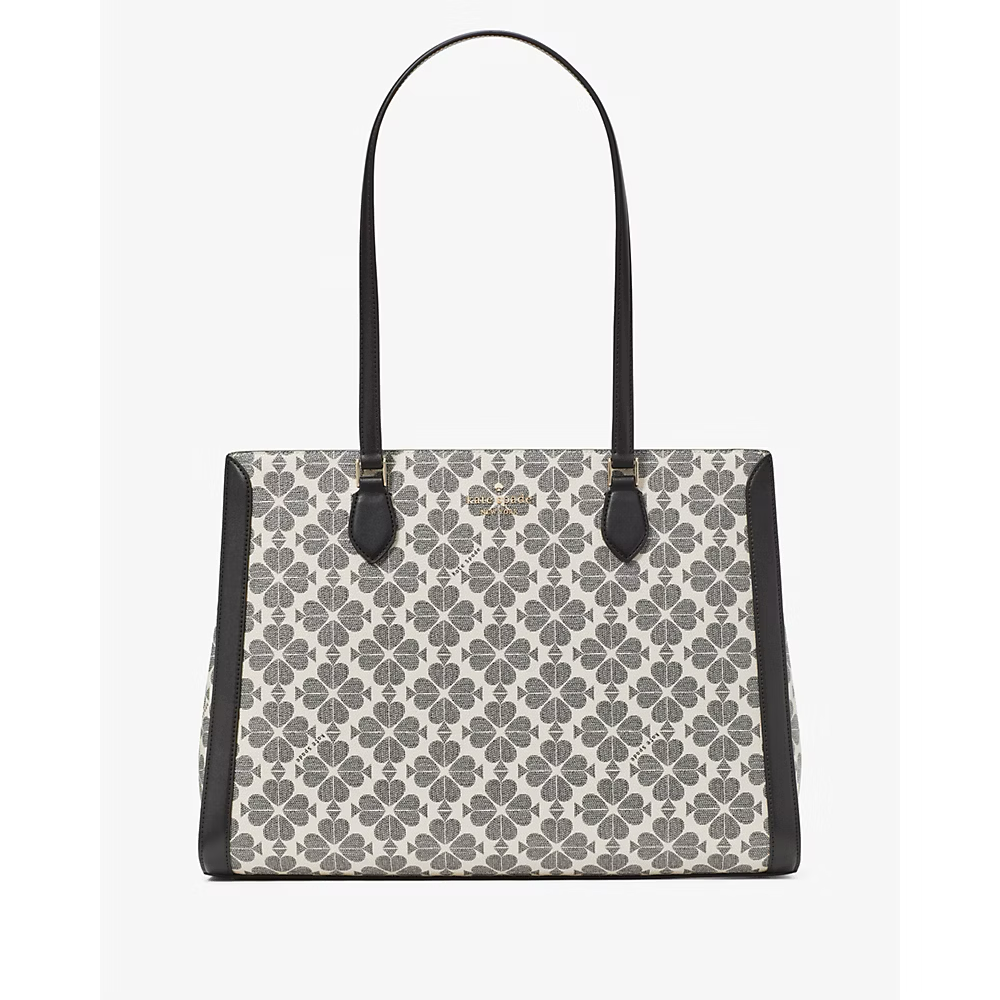 [INCOMING ETA 30 DAYS] Kate Spade Signature Spade Flower East West Large Laptop Tote In Black Multi (KI791)