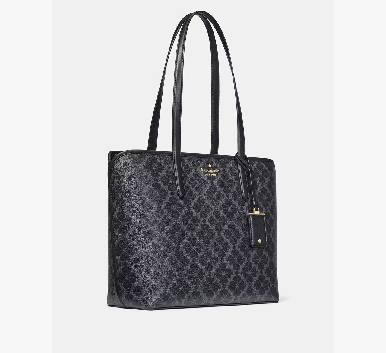 [READY STOCK MY] Kate Spade Signature Spade Flower Large Tote in Black (KG086)