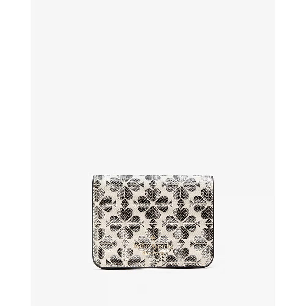 [INCOMING ETA 30 DAYS] Kate Spade Signature Spade Flower Small Bifold Wallet in Black Multi (KG493)