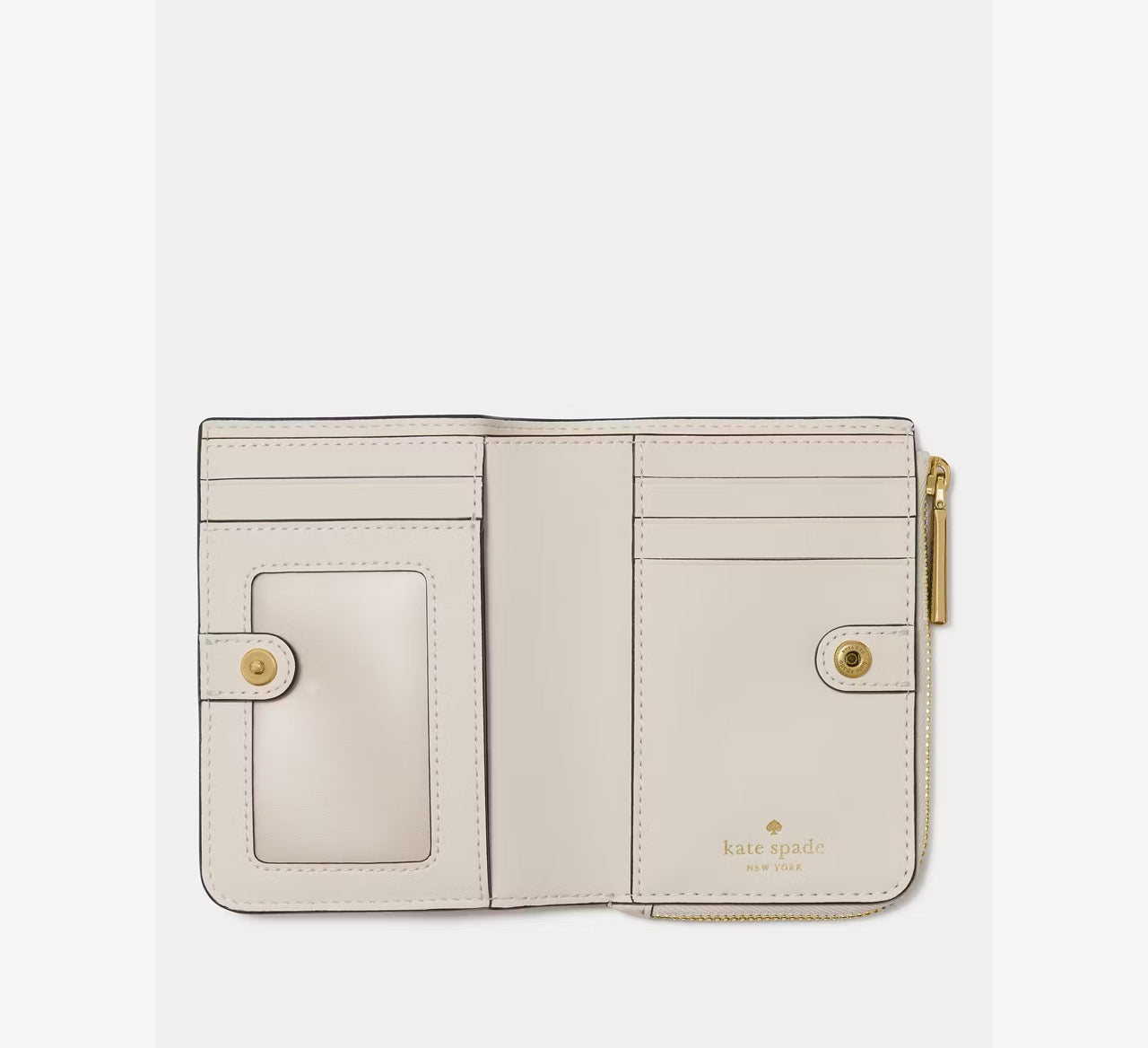[INCOMING ETA 30 DAYS] Kate Spade Small L-Zip Wallet in Cashew Milk (KN764)